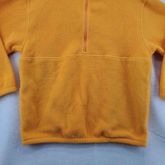 Lands End Sweater Men's Long Sleeve 1/4 Zip Polartec Pullover Yellow Extra Large - Picture 3 of 12